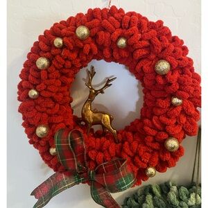 Loop Yarn Christmas Wreath ❄️🎄
